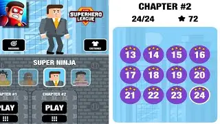 The Superhero League Super Ninja Chapter 2 Level 13-24 | 3 Stars Guide