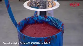 Flux ViscoFlux Mobile S High Viscosity Drum Emptying System - Pumping Tomato Puree