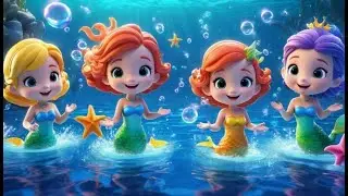 Mermaids Splashing in the Sea | Magical Underwater Song for Kids | Fun Nursery Rhyme
