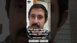 Fully funded PhD scholarship at university of Milano Bicocca Italy, for detail watch my full video