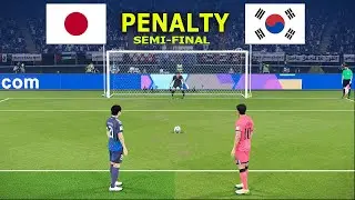 NHẬT BẢN vs HÀN QUỐC | Loạt sút luân lưu | Cúp bóng đá châu Á 2026 Ả Rập Xê Út | Lối chơi PES