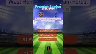 West Ham vs Tottenham Premier League 2025/2026 Prediction |Who Will Win?#match #prediction #totenham