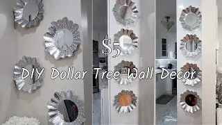 $5 DIY DOLLAR TREE GLAM WALL DECOR PROJECT | AFFORDABLE + EASY & GLAM $1 DECOR IDEAS 2021