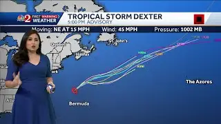 Tropical Storm Dexter continues to churn in Atlantic; NHC monitoring 2 more areas