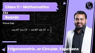 Prove that      cos 45^∘cos 15^∘-sin 45^∘sin 15^∘=1/2