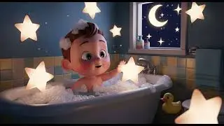 🌙 Nighty Bath Stars 🛁✨ | Bedtime Bubble Song for Kids | Gentle Cartoon Lullaby 💫