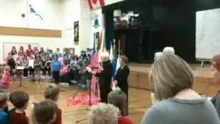 Mary Fraser reads In Flanders Fields at Greentree School