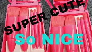 satisfying video pink make up brushes#cute #asmr #makeup #satisfying #pinkmakeup