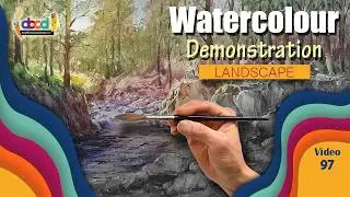 Sunlight Through the Woods I Peaceful Watercolour Landscape I Step by Step Demonstration