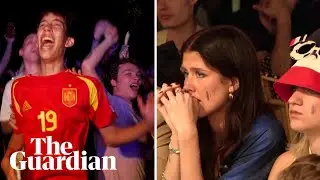 Spain fans go wild as France supporters commiserate semi-final loss
