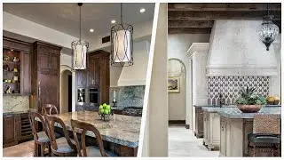 75 Mediterranean Kitchen With Multicolored Backsplash Design Ideas You'll Love ➤