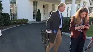 U.S. Senator Lindsey Graham speaks at White House stakeout