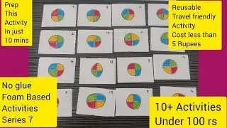 Homemade 10+Activities in 100rs | NoGlue foam based Reusable travelfriendly activity cost 5 rs