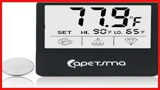 Aquarium Thermometer, Digital Touch Screen Fish Tank Thermometer With Large LCD Display, Stick-on