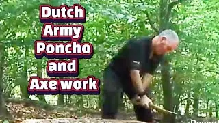 Dutch Army Poncho and Axe work out #bushcraft #survival #homeless #nomad