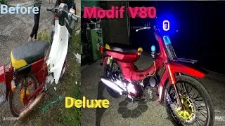 modifikasi yamaha V80 red candy deluxe‼️