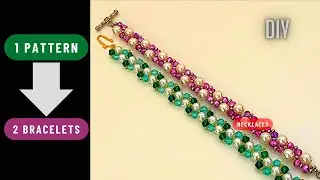 How to make beaded bracelets with the same pattern. Bracelets making tutorial