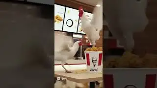 #funny #chicken #kfc #kfcchicken #attack
