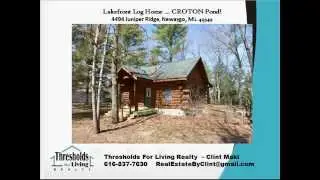 Lakefront Log Home for sale in Michigan 4944 Juniper Ridge