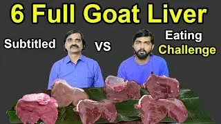 6 FULL GOAT LIVER EATING CHALLENGE | Liver Fry Recipe | Indian Eating Challenge | Saapattu Raman |