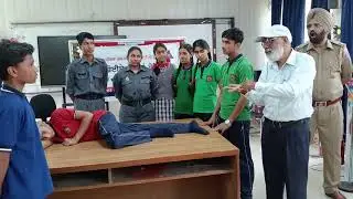 Gas electric petroleum Fire safety, First Aid CPR BLS ventilator respiration at PM Shri KV No 1 Pati