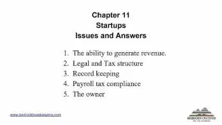 THE FUNDAMENTALS OF BOOKKEEPING AND BUSINESS STARTUPS ISSUES AND ANSWERS CHAPTER 11