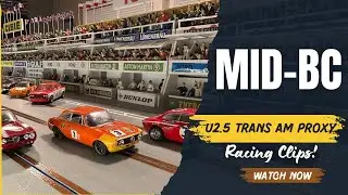 Clips of Slot car racing Trans AM U2.5 Proxy MID-BC Kelowna