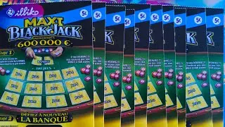 Grattage Fdj Maxi Blackjack objectif ticket a 100&euro; ( 1er &eacute;pisode )