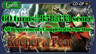 DFFOO GL - Keeper Of Fear Chaos All Requirements Completed In One Run (60 turns | 858,333 score)