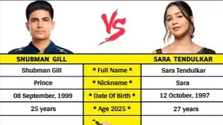 Shubman Gill VS Sara Tendulkar Full Comparison Video | Total Awards | Net Worth | Monthly Income 😍