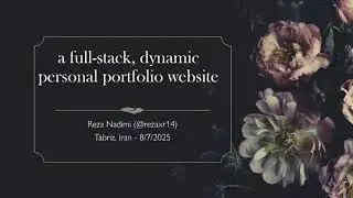 CS50X Final Project - Dynamic Personal Portfolio Website with Flask and Admin Panel