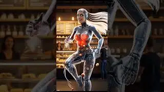 🤖 Coffee Shop Robot Dance | Funny Robot Girl Shorts ☕💃 #Robot #DanceShorts #FunnyRobot #CoffeeVibes