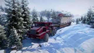 Sleiterr ST 816 | Transporting the Construction Rig trailer | SnowRunner season 15