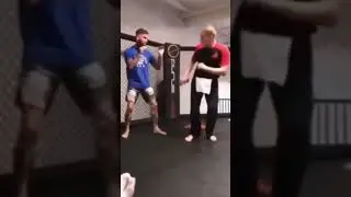 Jean-Claude Van Damme kicks Former UFC Champion in sparring