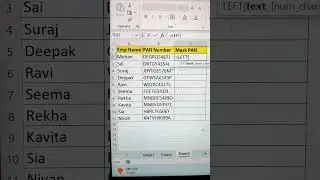 PAN Card Masking Trick In Excel 🔥 | Mask Your PAN For Security Reasons 💯 #excel #howto #bytetech