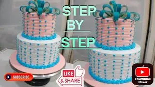 Simple 2 Tiyar Cake Decoration 2 Step Cake Making Bake N Cake Samim