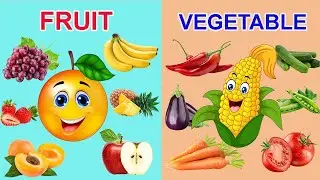 Vegetables and Fruits Name | Kids Learning Video | UDA Kids Club