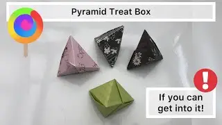 How to Make a Paper Pyramid Treat Box | Papercraft | Short