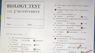 #biotest #biologymcqs #biodiversitytest #5to15