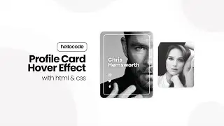 Profile Card Hover Effect With HTML CSS Tutorial