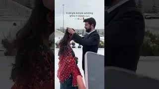 Magical temple wedding in the snow!