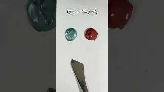 Why Does Cyan + Burgundy Look So Addictive #colormixing #short