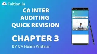 Auditing Chapter 3 Quick Revision || CA Inter|| CA Harish Krishnan