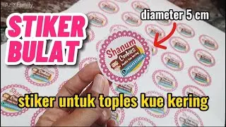 Contoh stiker kue kering lebaran, stiker bulat, stiker nastar