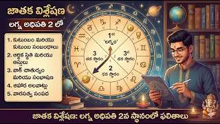 జాతక విశ్లేషణ 2.లగ్న అధిపతి 2 లో  || Learn Astrology Telugu #astrology #vedicastrologer #astro