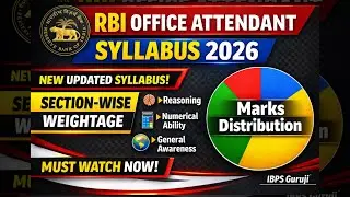 RBI Office Attendant 2026 Updated Syllabus | Exam Pattern + Section-Wise Weightage