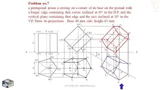PROJECTIONS OF SOLIDS - Experiment 7.4 - PENTAGONAL PRISM - AutoCAD - EGTCAD LAB