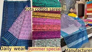 Kota cotton saree / daily wear/ manufacturer #wholesale