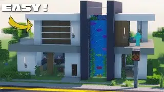 How to build a Modern House in Minecraft🏠|| Aquarium House Tutorial