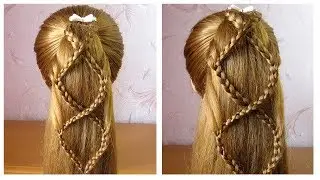 Tuto coiffure &hearts; Queue de cheval avec une tresse &hearts; facile &agrave; faire &hearts; Ponytail With Braids Tutorial